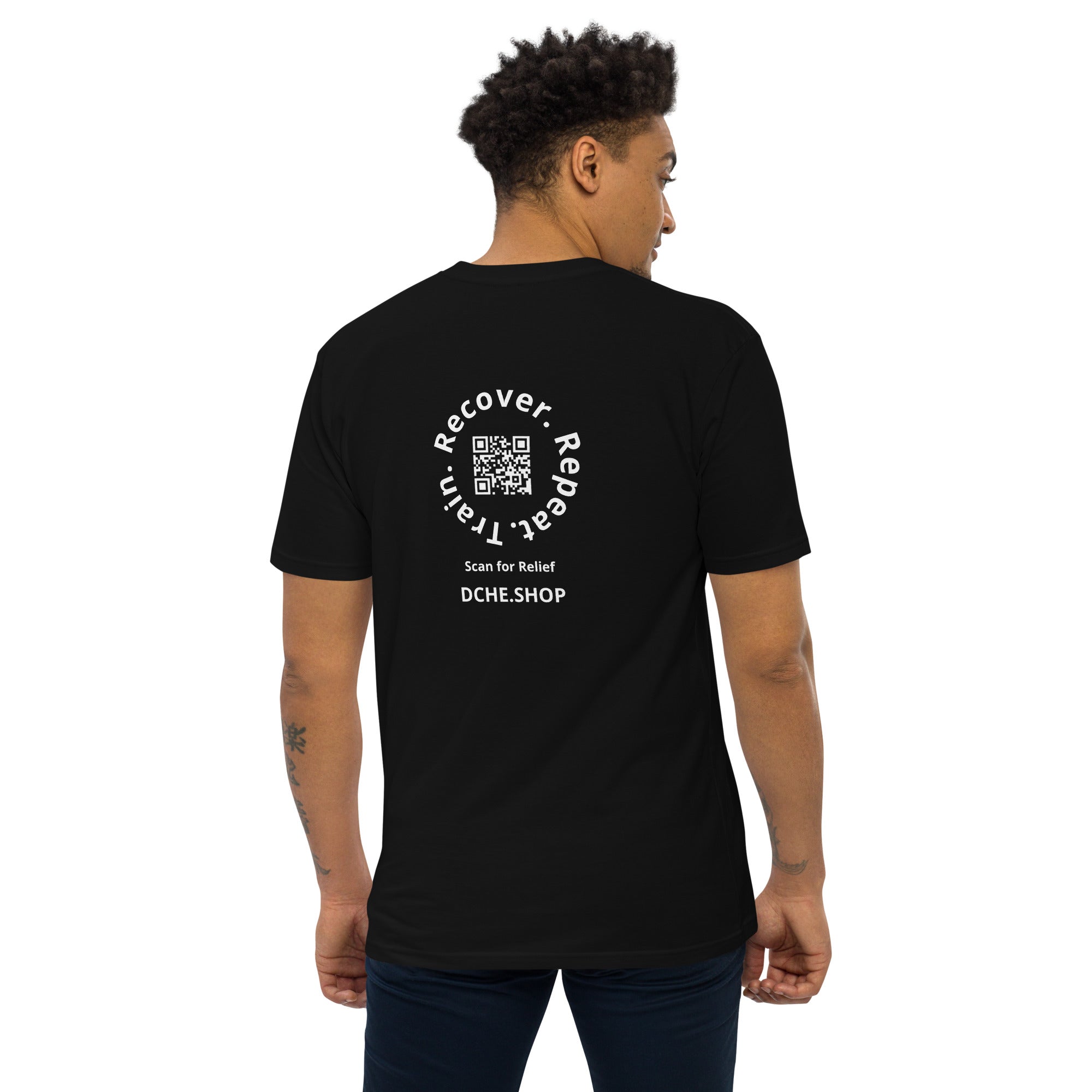 DCHÉ Men's Premium Heavyweight Tee lifestyle — everyday casual streetwear look