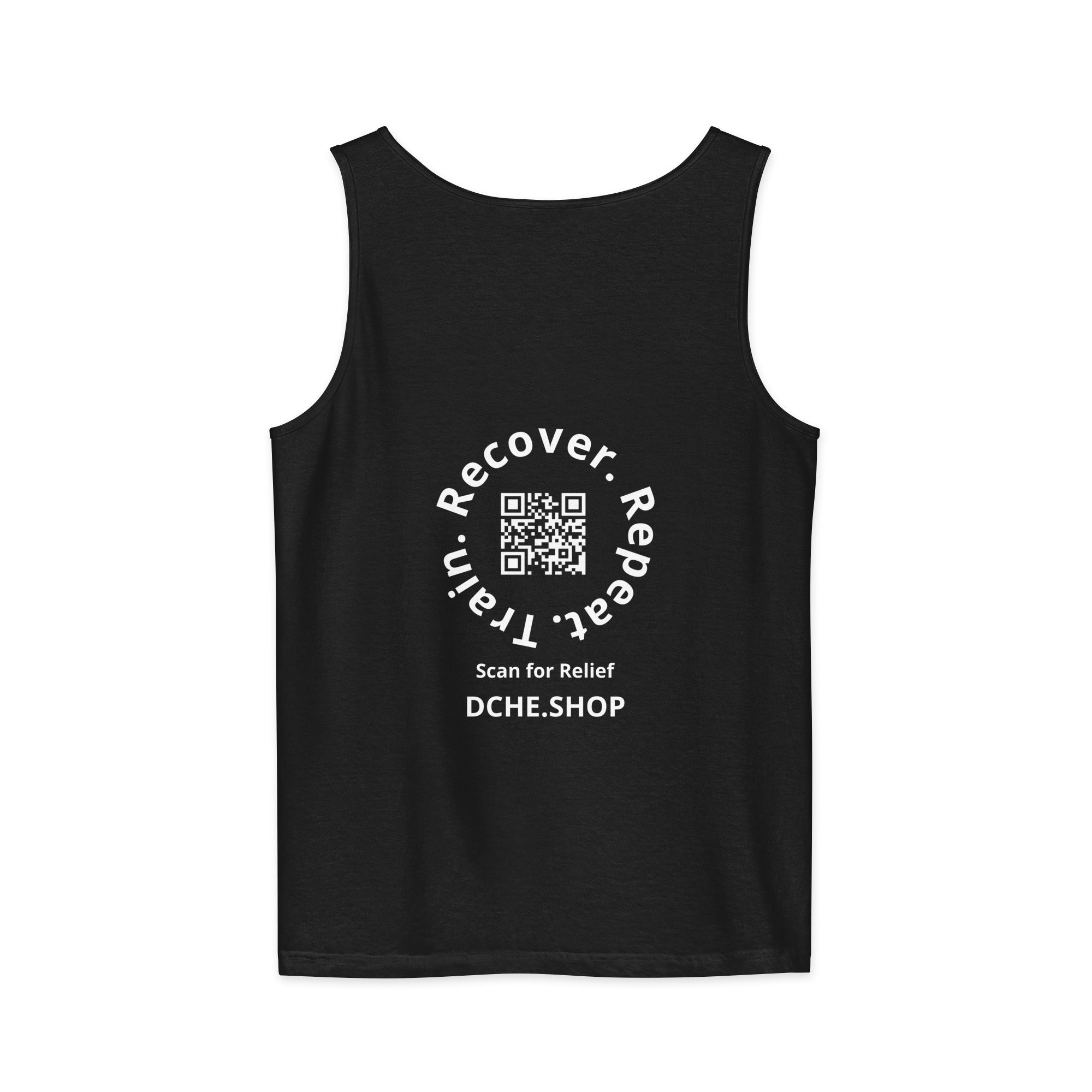 DCHÉ Unisex Garment-Dyed Tank Top front — vintage washed cotton casual summer streetwear tank