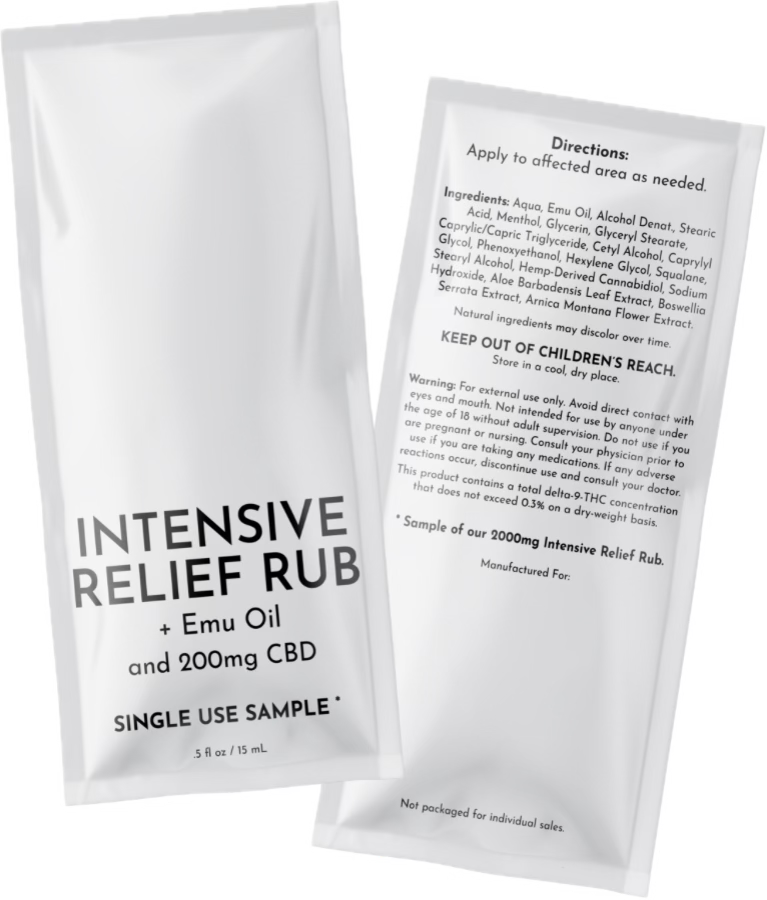 DCHÉ Travel Intensive Relief Cream 6-pack 0.5oz — TSA-friendly CBD cream for on-the-go pain relief