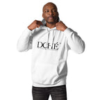 DCHÉ Unisex Hoodie side view — comfortable oversized unisex hoodie lifestyle shot