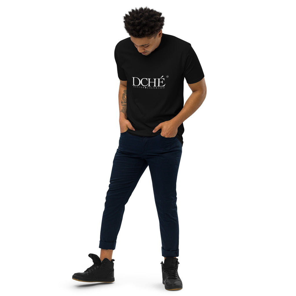 DCHÉ Men's Premium Heavyweight Tee alternate angle — heavyweight cotton construction detail
