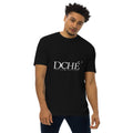 DCHÉ Men's Premium Heavyweight Tee front — black oversized streetwear cotton tee