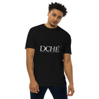 DCHÉ Men's Premium Heavyweight Tee front — black oversized streetwear cotton tee