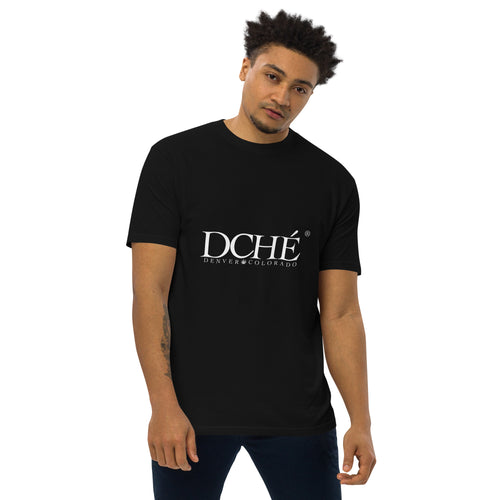 DCHÉ Men's Premium Heavyweight Tee front — black oversized streetwear cotton tee